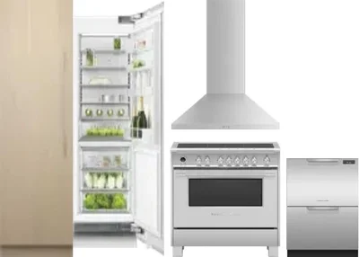 5 Piece Package Includes Refrigerator, Freezer, Range, Hood And Dishwasher